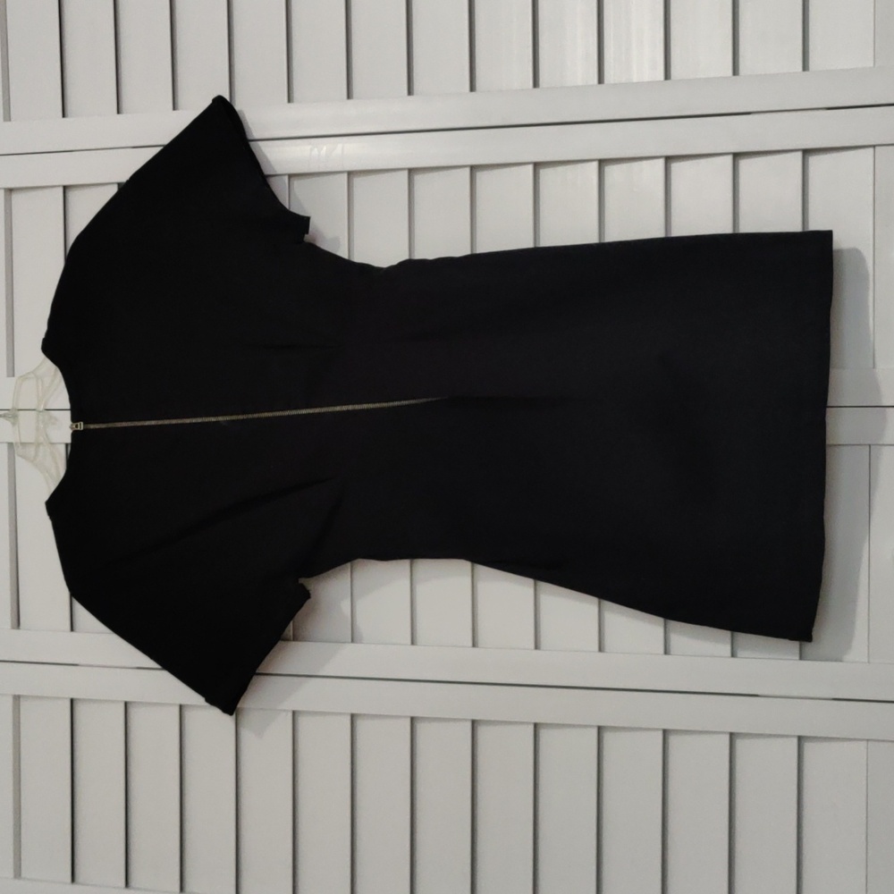 Super cute Zara black denim dress.
